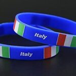 Braccialetto in silicone con bandiera italiana by masitalia