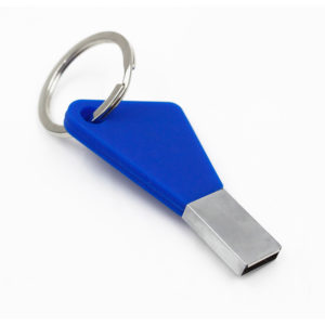 KEY DESIGN CHIAVETTA USB FORMA DI CHIAVE CON ANELLINO PORTACHIAVI IN METALLO E SILICONE by masitalia